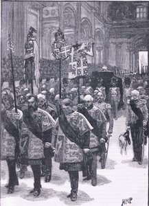 ウェリントン1852 ADの埋葬 作： Henry Marriott Paget